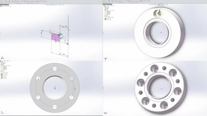 Wheel spacer CAD drawings used to define custom dimensions